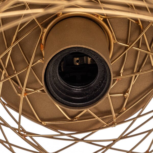 Lampa sufitowa Kaviya Lindby, możliwość ściemniania, mosiężny / złoty, salon / jadalnia, metal, design