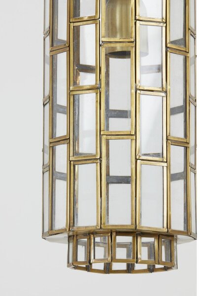 Lampa wisząca w kolorze brązu ze szklanym kloszem Søstrene – Light & Living