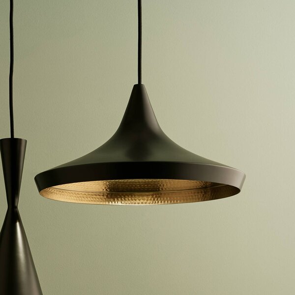 Tom Dixon Lampa wisząca designerska Beat, możliwość ściemniania, czarny, salon / jadalnia, mosiądz, design