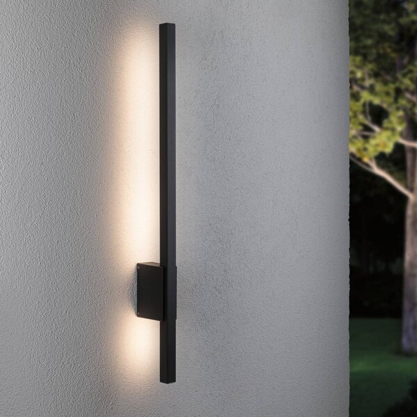 Paulmann Kinkiet zewnętrzny LED Stan, czarny, aluminium, nowoczesny