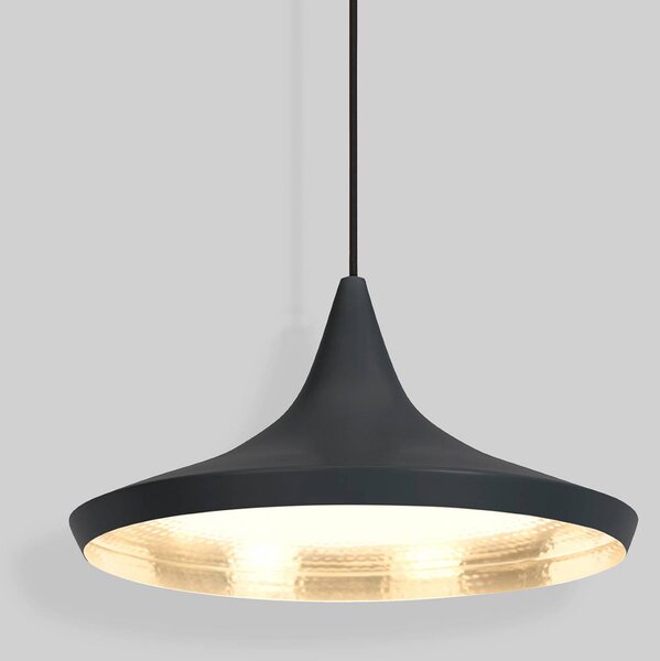 Tom Dixon Lampa wisząca designerska Beat, możliwość ściemniania, czarny, salon / jadalnia, mosiądz, design
