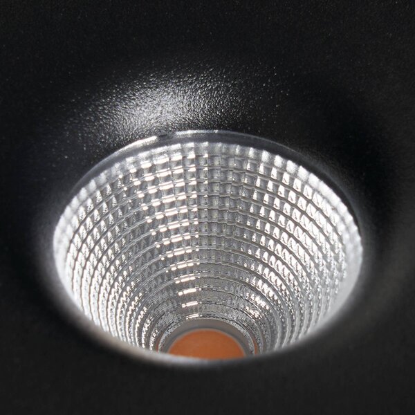 Lampa sufitowa LED Rotari Arcchio, możliwość ściemniania, czarny, salon / jadalnia, aluminium, nowoczesny