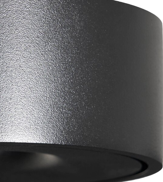 Lampa sufitowa LED Rotari Arcchio, możliwość ściemniania, czarny, salon / jadalnia, aluminium, nowoczesny