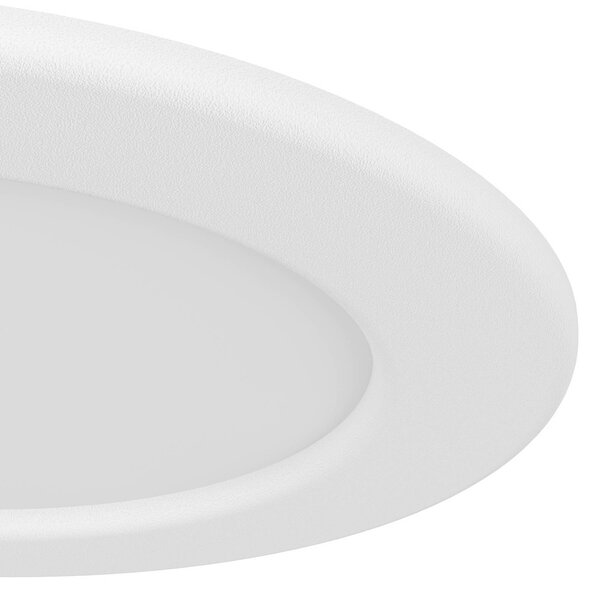 EGLO connect Oprawa wpuszczana LED Fueva 6-Z, biała, Ø 12 cm możliwość ściemniania, biały / opal, salon / jadalnia, tworzywo sztuczne, nowoczesny