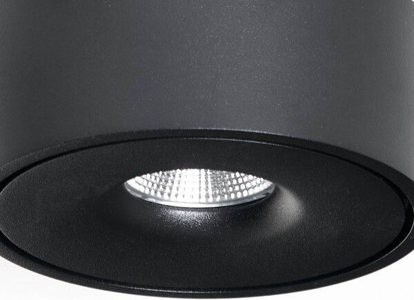 Lampa sufitowa LED Rotari Arcchio, możliwość ściemniania, czarny, salon / jadalnia, aluminium, nowoczesny