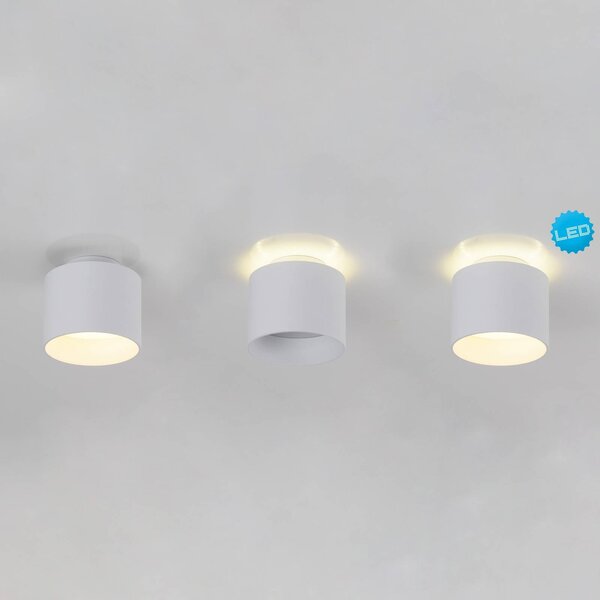 Näve Lampa sufitowa LED Trimes, możliwość ściemniania, biały / opal, salon / jadalnia, tworzywo sztuczne