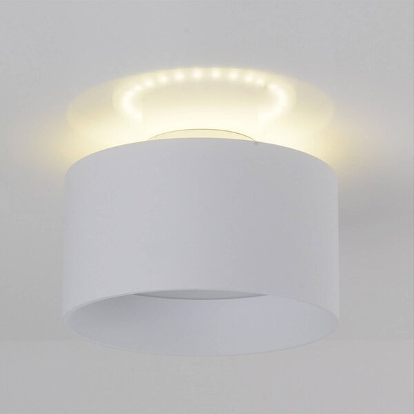 Näve Lampa sufitowa LED Trimes, możliwość ściemniania, biały / opal, salon / jadalnia, tworzywo sztuczne