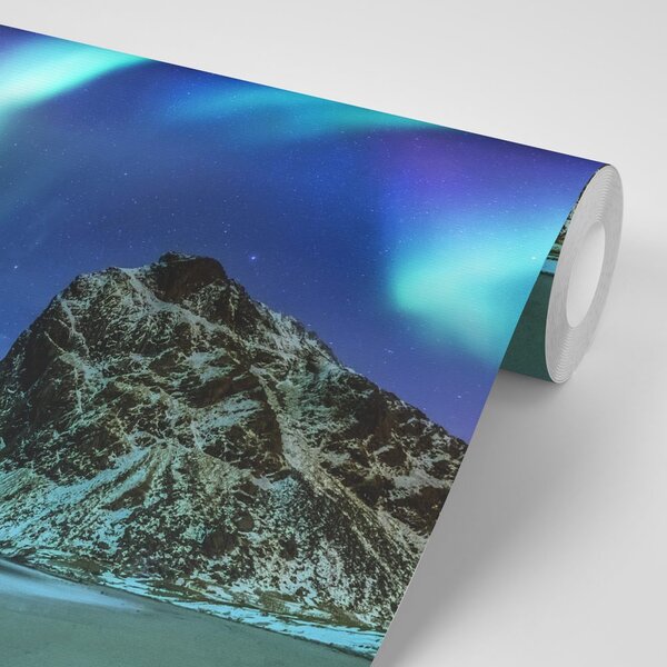 Fototapeta zorza polarna w Norwegii
