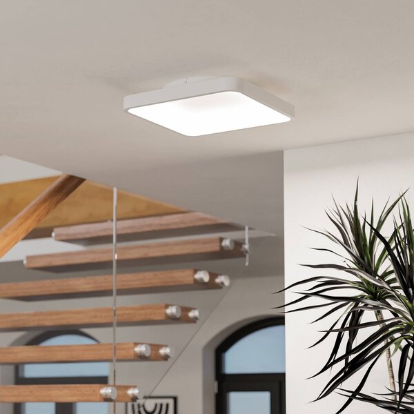 EGLO connect Inteligentna lampa sufitowa Loretello-Z, możliwość ściemniania, biały / opal, salon / jadalnia, metal, nowoczesny