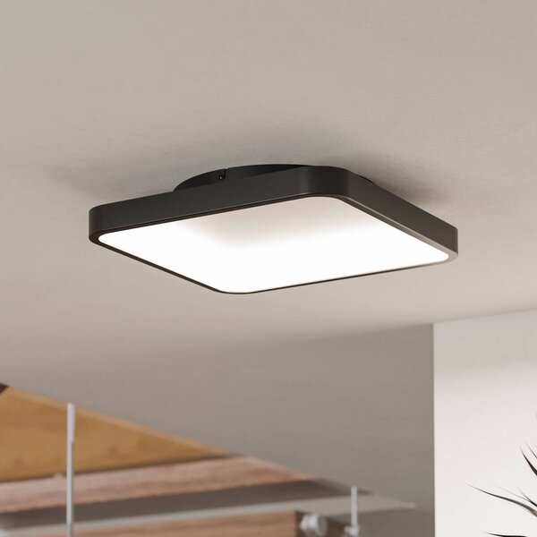 EGLO connect Inteligentna lampa sufitowa Loretello-Z, możliwość ściemniania, czarny, salon / jadalnia, metal, nowoczesny