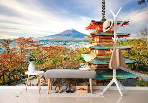 Fototapeta widok na Chureito Pagoda i górę Fuji