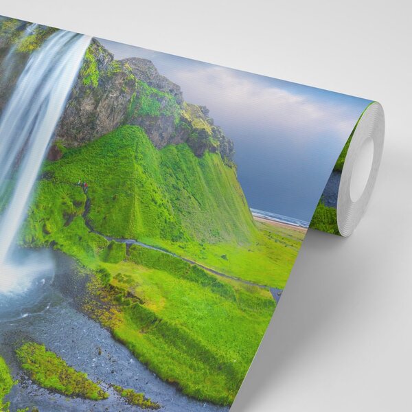 Fototapeta majestatyczny wodospad na Islandii