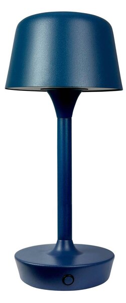 Dyberg Larsen Lampa stołowa LED Flow, możliwość ściemniania, niebieski, salon / jadalnia, metal, skandynawski