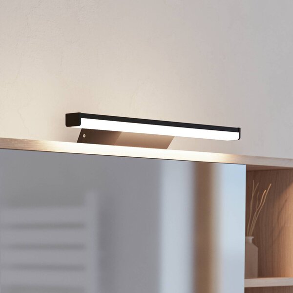 EGLO connect Smart-LED-oświetlenie lustra Regello-Z, czarny możliwość ściemniania, czarny, łazienka, aluminium, nowoczesny