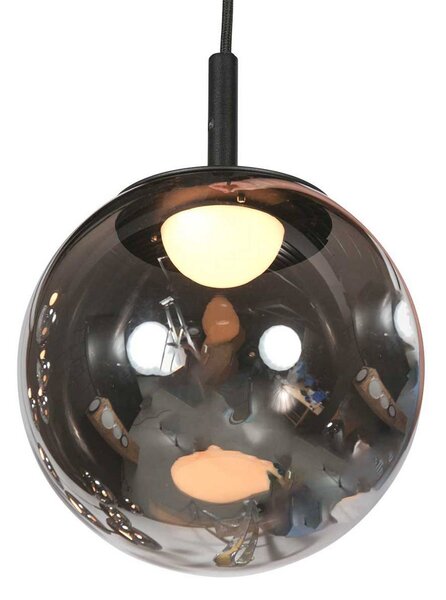 Steinhauer Lampa wisząca Bollique, możliwość ściemniania, aluminiowy / szary / cynkowy, salon / jadalnia, szkło