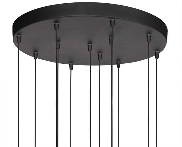 Steinhauer Lampa wisząca Bollique, możliwość ściemniania, aluminiowy / szary / cynkowy, salon / jadalnia, szkło
