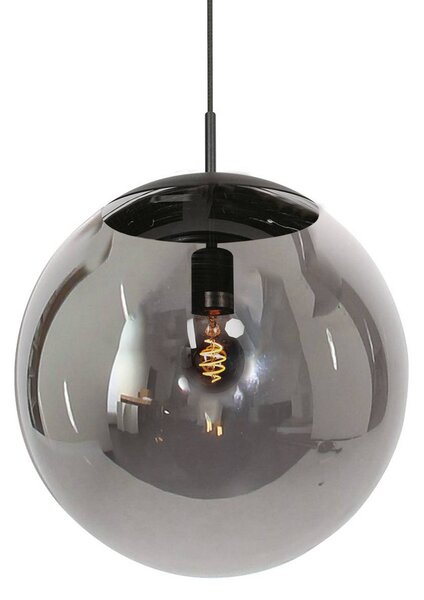 Steinhauer Lampa wisząca szklana Bollique, możliwość ściemniania, aluminiowy / szary / cynkowy, salon / jadalnia, metal