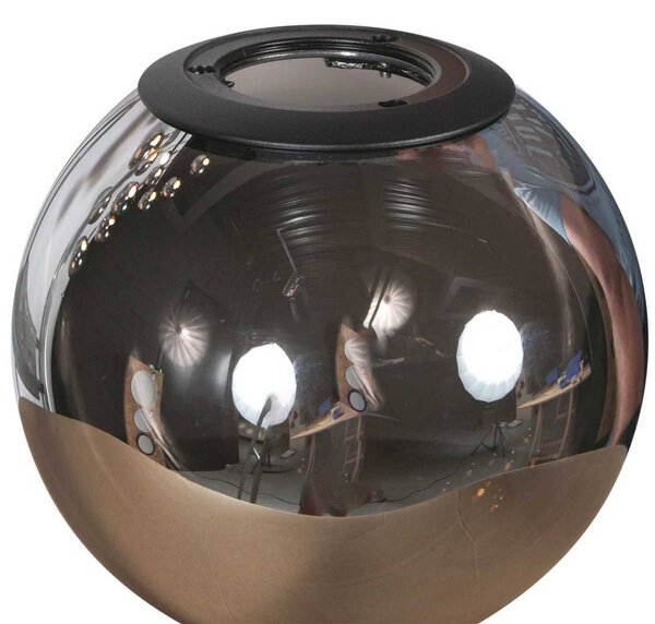 Steinhauer Lampa wisząca Bollique, możliwość ściemniania, aluminiowy / szary / cynkowy, salon / jadalnia, szkło
