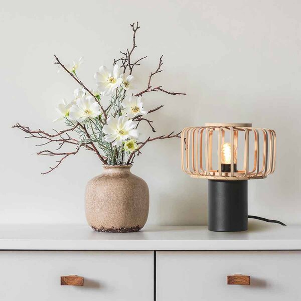 Steinhauer Lampa stołowa Bloeba, jasne drewno, salon / jadalnia, drewno, skandynawski