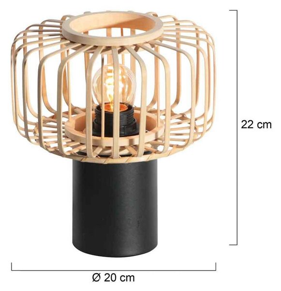 Steinhauer Lampa stołowa Bloeba, jasne drewno, salon / jadalnia, drewno, skandynawski