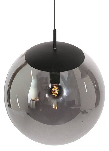 Steinhauer Lampa wisząca szklana Bollique, możliwość ściemniania, aluminiowy / szary / cynkowy, salon / jadalnia, metal