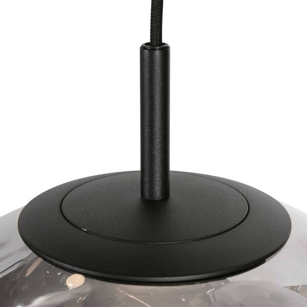 Steinhauer Lampa wisząca Bollique, możliwość ściemniania, aluminiowy / szary / cynkowy, salon / jadalnia, szkło