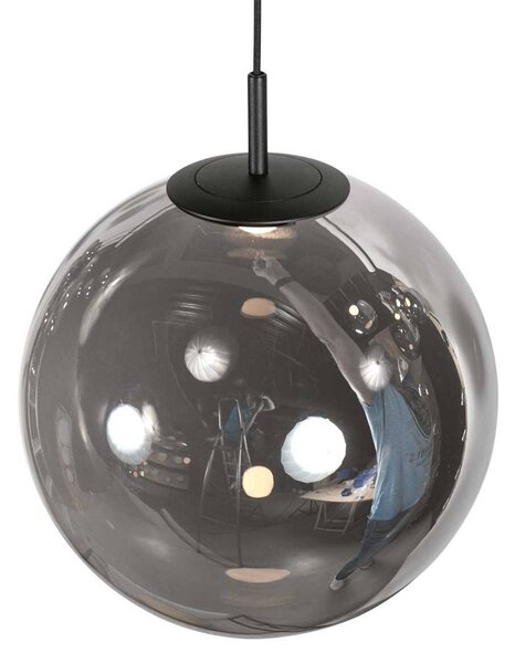 Steinhauer Lampa wisząca Bollique, możliwość ściemniania, aluminiowy / szary / cynkowy, salon / jadalnia, szkło
