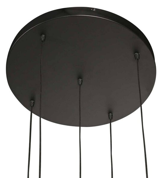 Steinhauer Lampa wisząca Bollique, możliwość ściemniania, aluminiowy / szary / cynkowy, salon / jadalnia, szkło