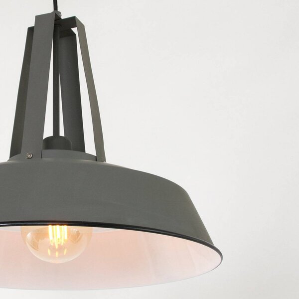 Steinhauer Lampa wisząca Eden, możliwość ściemniania, aluminiowy / szary / cynkowy, kuchnia, metal, vintage