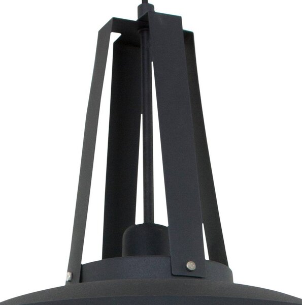 Steinhauer Lampa wisząca Eden, możliwość ściemniania, czarny, kuchnia, metal, vintage