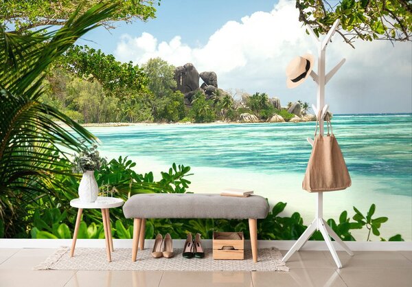 Fototapeta piękna plaża na wyspie La Digue