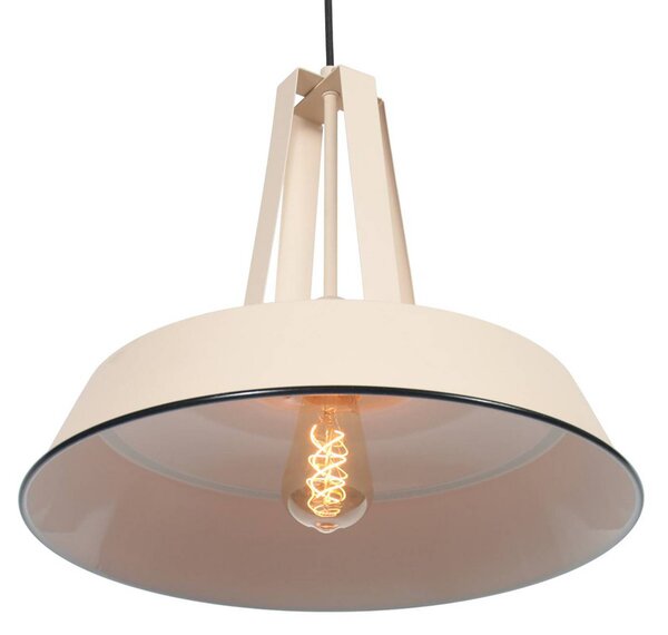 Steinhauer Lampa wisząca Eden, możliwość ściemniania, kremowy / amber, kuchnia, metal, vintage