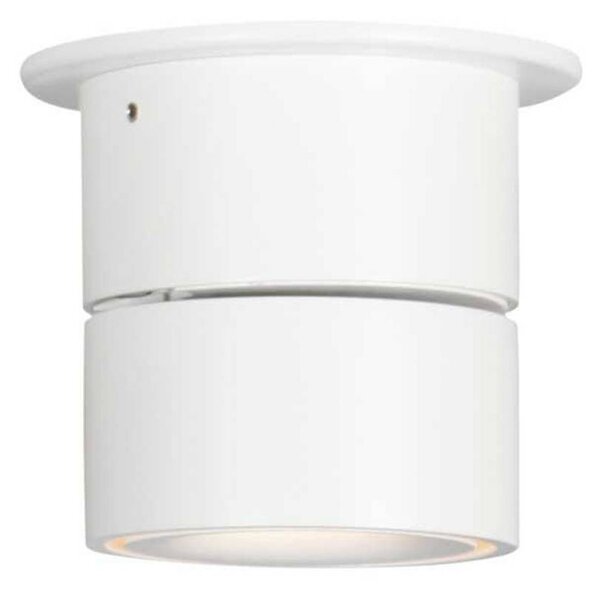 Steinhauer Reflektor sufitowy LED Fez, biały, 1-punktowy, metalowy, obrotowy możliwość ściemniania, biały / opal, salon / jadalnia, metal, nowoczesny
