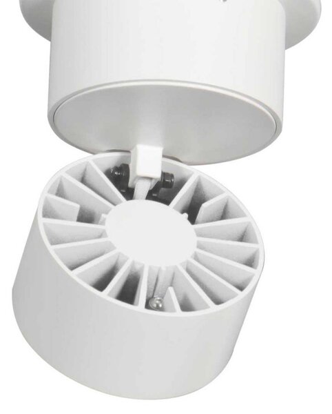 Steinhauer Reflektor sufitowy LED Fez, biały, 1-punktowy, metalowy, obrotowy możliwość ściemniania, biały / opal, salon / jadalnia, metal, nowoczesny