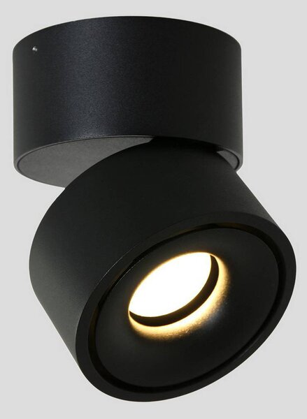 Steinhauer Reflektor sufitowy LED Fez, czarny, 1-punktowy, metalowy, obrotowy możliwość ściemniania, czarny, salon / jadalnia, metal, nowoczesny