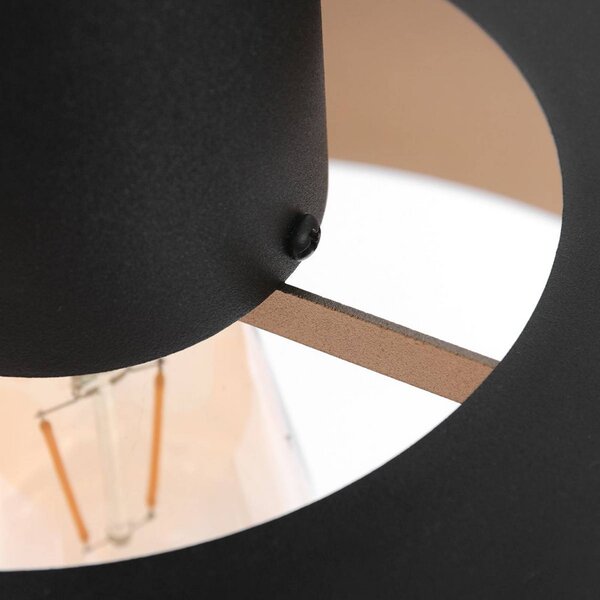 Steinhauer Lampa wisząca Flinter, możliwość ściemniania, czarny, salon / jadalnia, metal, nowoczesny