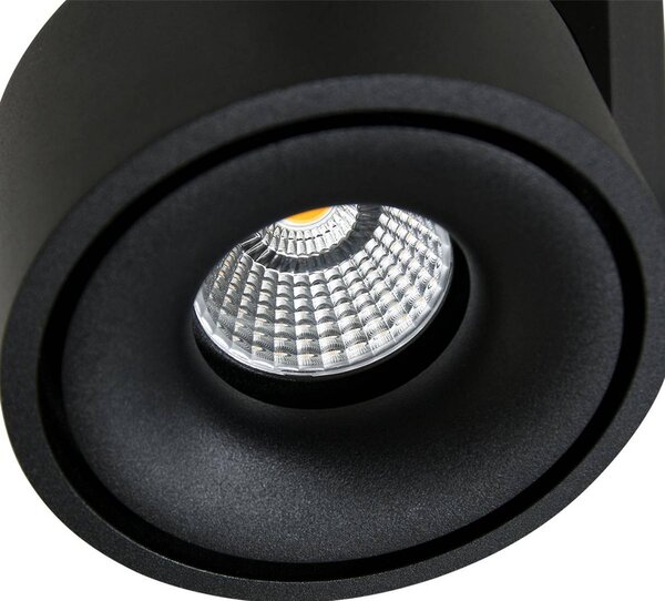 Steinhauer Reflektor sufitowy LED Fez, czarny, 2-punktowy, metalowy, obrotowy możliwość ściemniania, czarny, salon / jadalnia, metal, nowoczesny