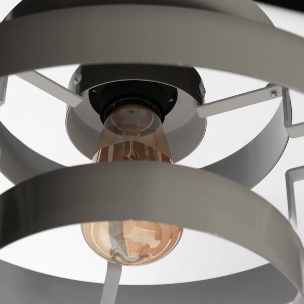 Steinhauer Lampa wisząca Halo Cirque, możliwość ściemniania, aluminiowy / szary / cynkowy, salon / jadalnia, metal, nowoczesny