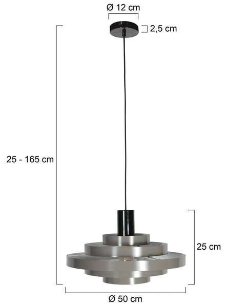 Steinhauer Lampa wisząca Halo Cirque, możliwość ściemniania, aluminiowy / szary / cynkowy, salon / jadalnia, metal, nowoczesny