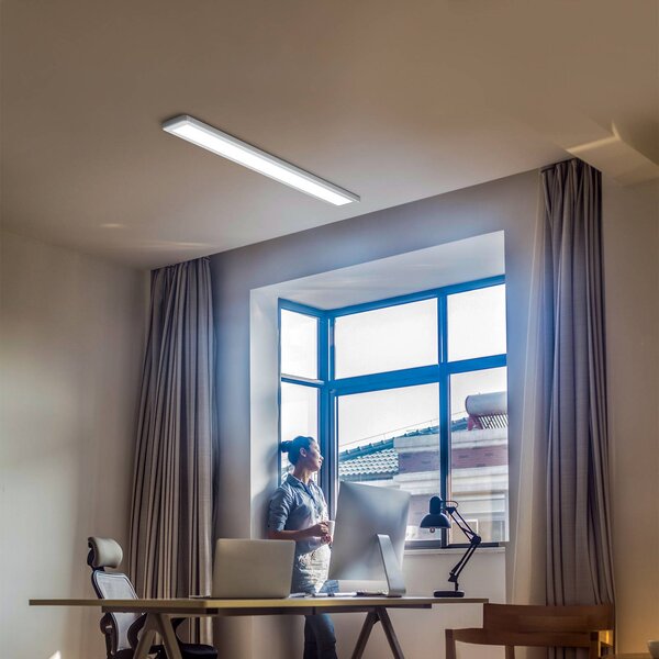 OSRAM Lampa sufitowa LED OFFICE LINE, biały / opal, biuro, aluminium