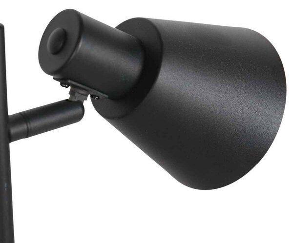 Steinhauer Lampa stołowa Oeroe, 1-punktowa, czarna, metal, E14 Oeroe, czarny, salon / jadalnia, metal