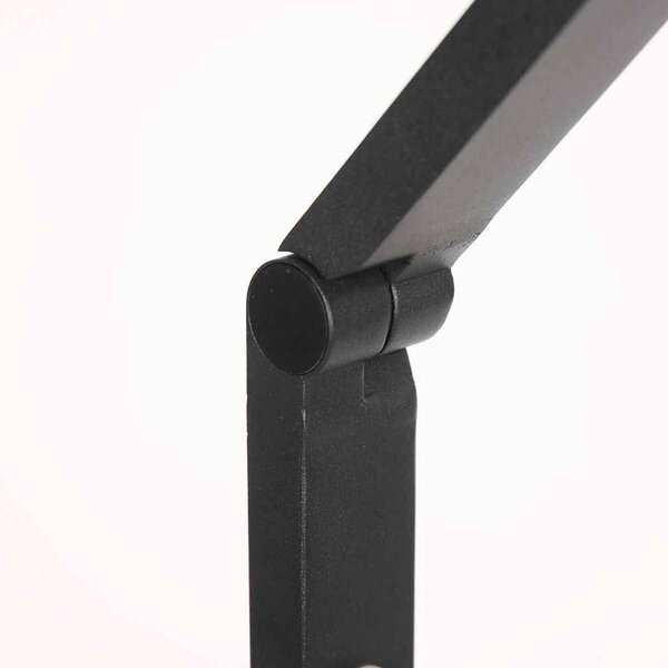 Steinhauer Lampa stołowa LED Ringlux, możliwość ściemniania, czarny, salon / jadalnia, metal, nowoczesny