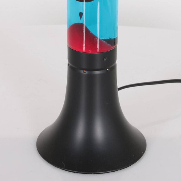 Steinhauer Lampa lawowa Volcan 3117, czarna, płyn przezroczysty/czerwony, E14, czarny, salon / jadalnia, metal