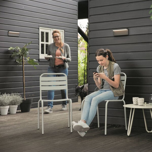 Philips Kinkiet zewnętrzny LED Bustan, czarny, aluminium, nowoczesny