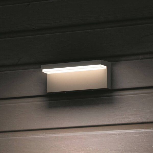 Philips Kinkiet zewnętrzny LED Bustan, czarny, aluminium, nowoczesny