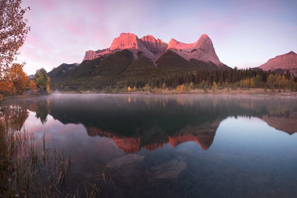 Fototapeta zachód słońca nad Dolomitami