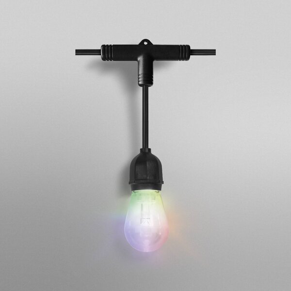 OSRAM SMART+ Łańcuch świetlny LED STRINGLIGHT z WiFi, RGBW 12-punktowa. STRINGLIGHT, możliwość ściemniania, czarny, tworzywo sztuczne, nowoczesny