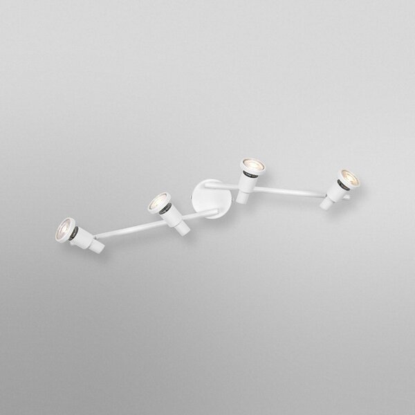 OSRAM Reflektor sufitowy OSRAM, biały, 4-punktowa, metalowy, GU10-LED 927 ściemniany, możliwość ściemniania, biały / opal, metal