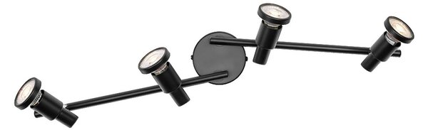 OSRAM Reflektor sufitowy OSRAM, czarny, 4-punktowa, metalowa GU10-LED 927 ściemniany, możliwość ściemniania, czarny, metal