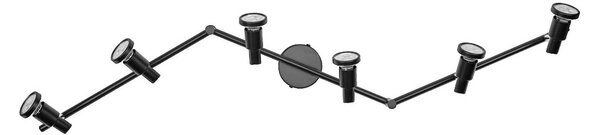 OSRAM Reflektor sufitowy OSRAM, czarny, 6-punktowa, metalowa GU10-LED 927 ściemniany, możliwość ściemniania, czarny, metal